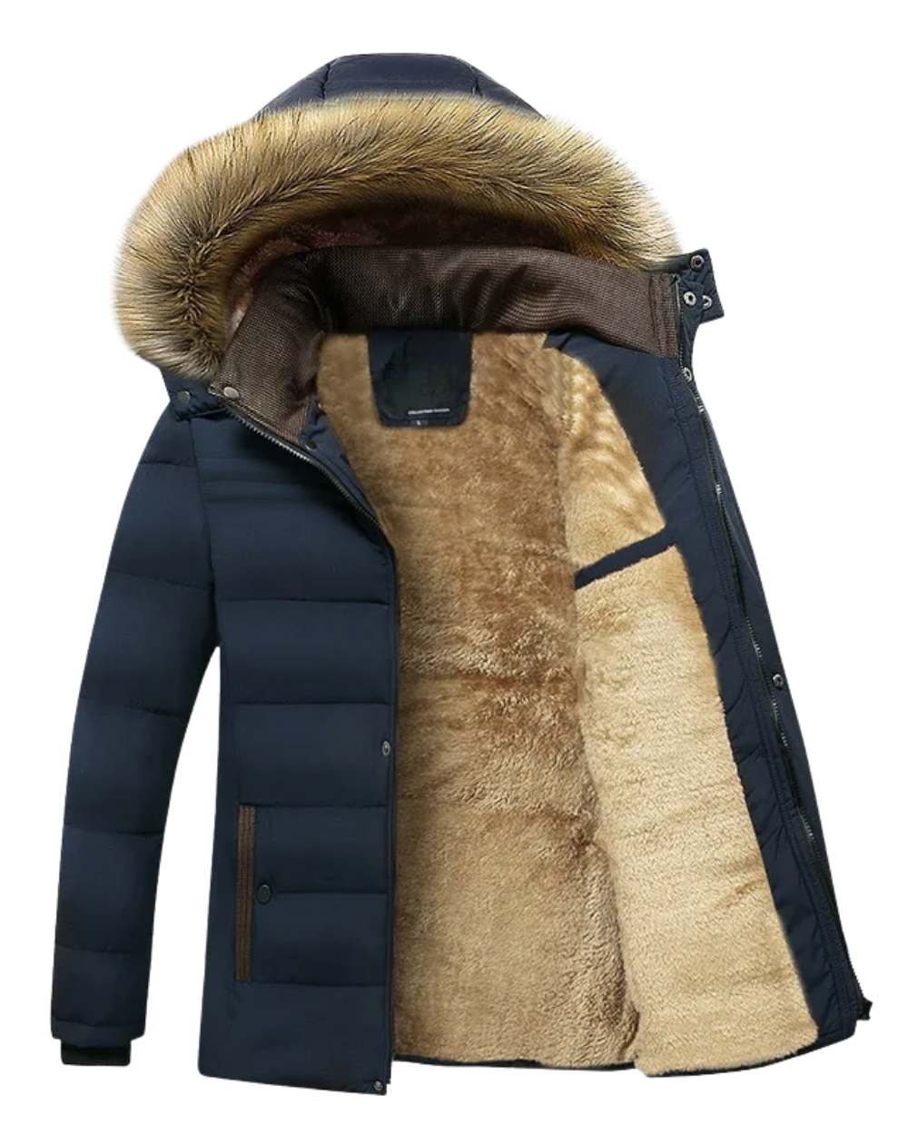 Elegante Baumwoll-Fleece-Winterjacke