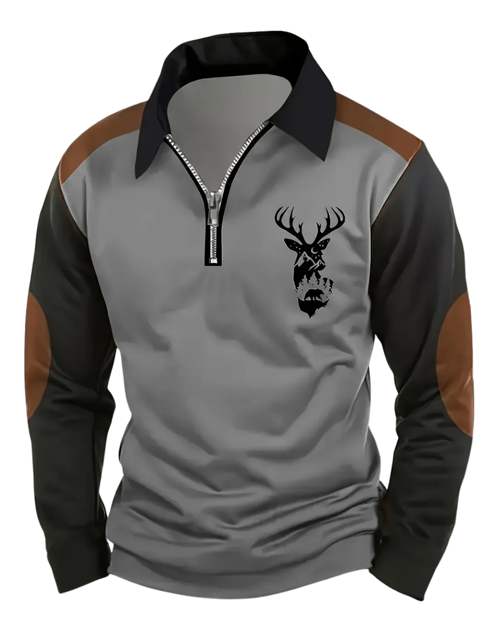 Vintage Pullover mit Reißverschluss