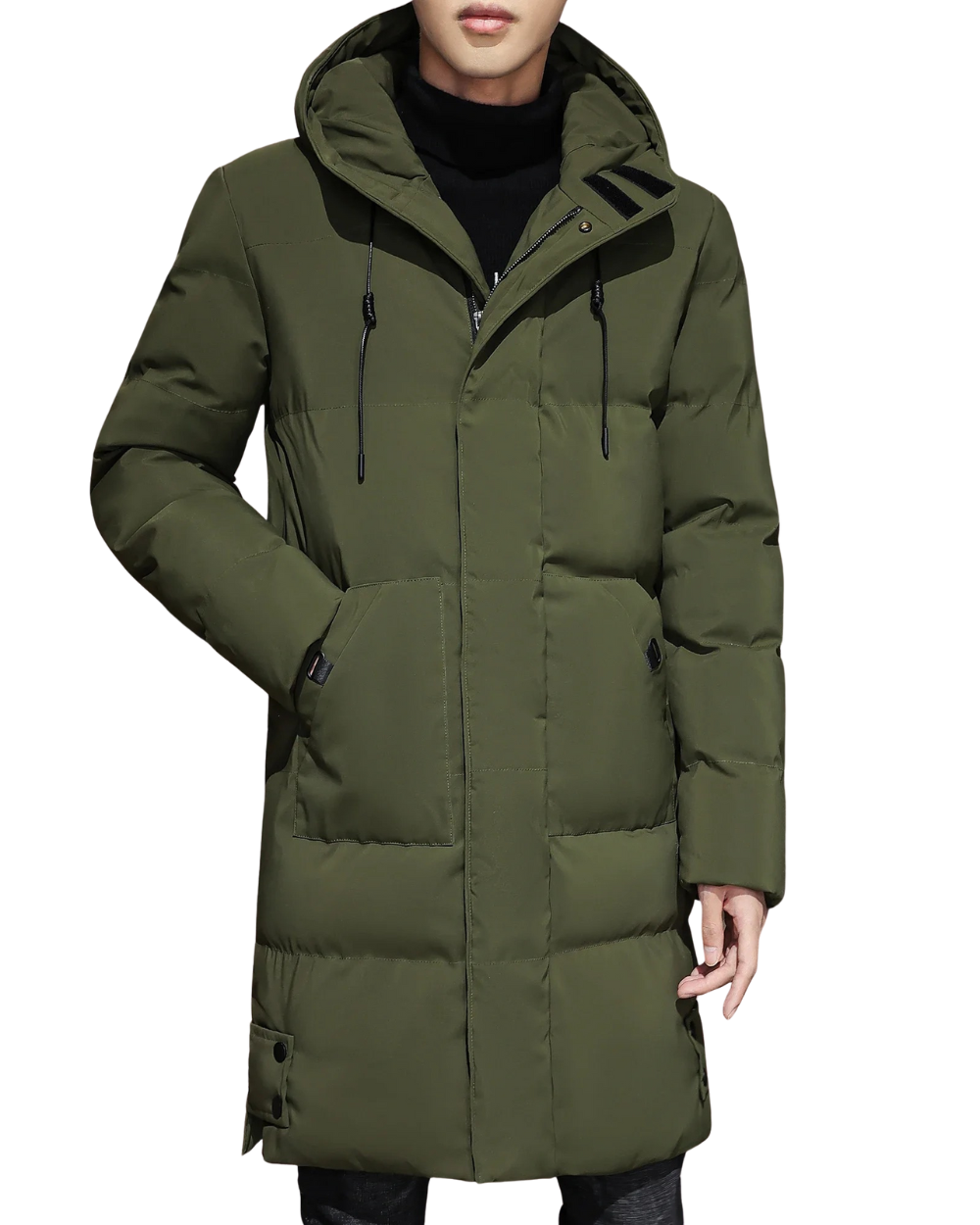 Elegante lange Winterjacke