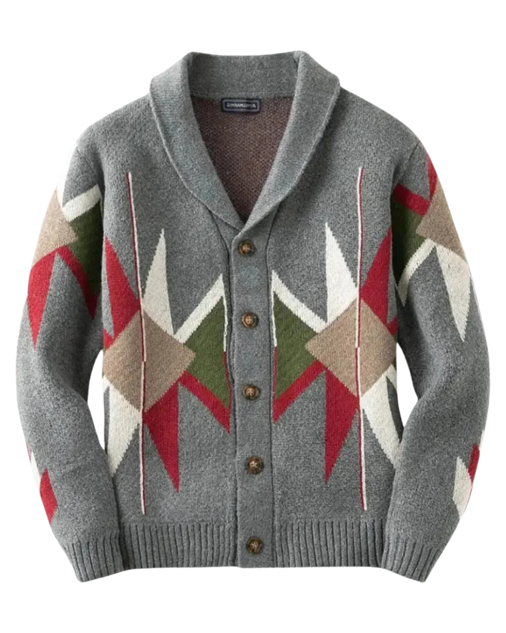 Jacquard-Woll-Cardigan