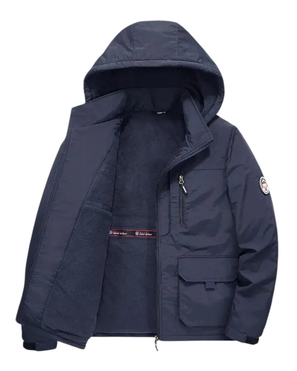 Mit Fleece gefütterte Jacke mit Verdickung