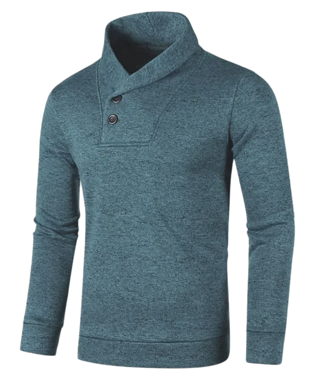 Eleganter Knopf-Rollkragenpullover