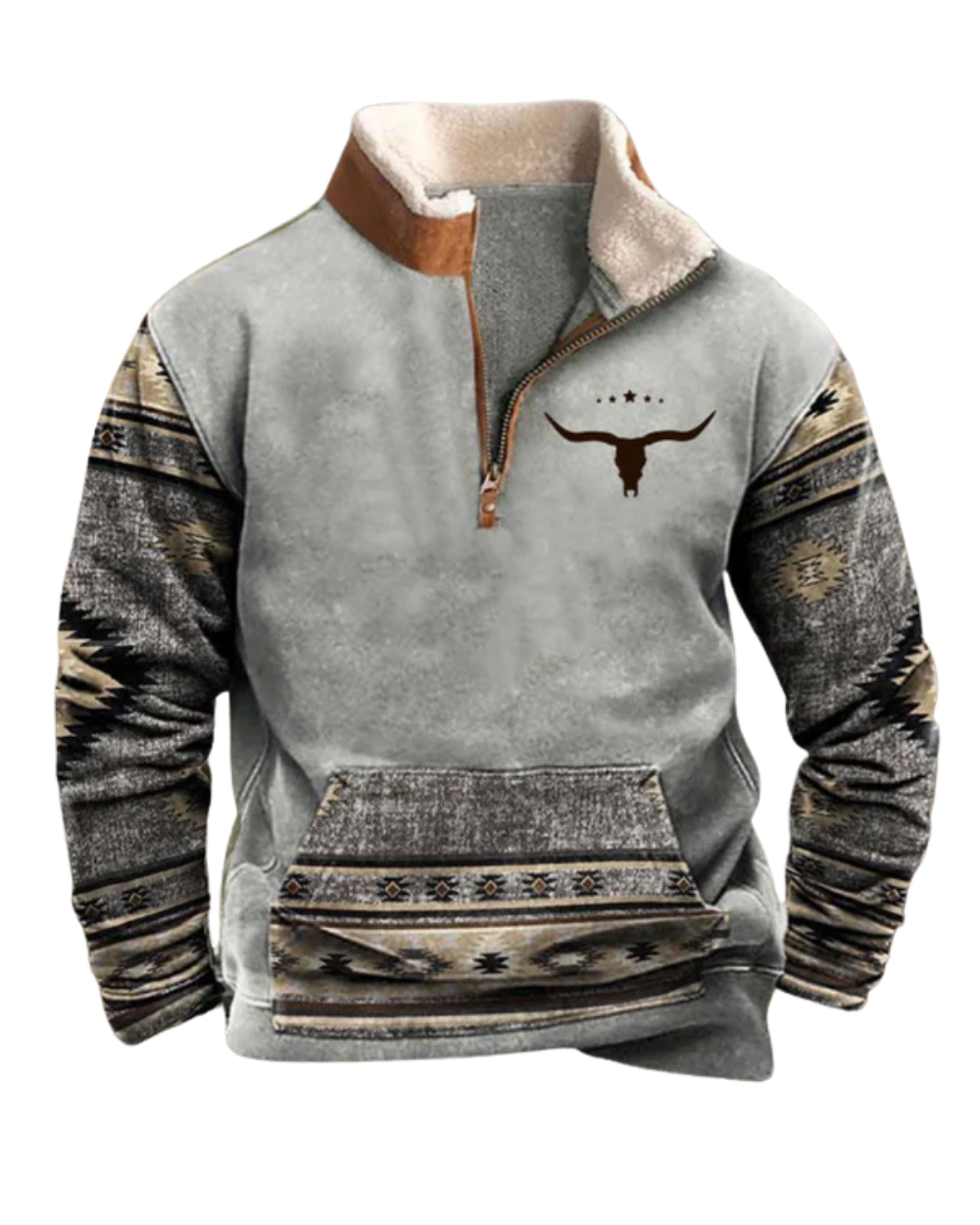 Vintage Pullover mit Reißverschluss