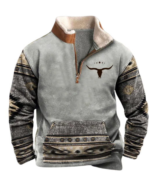 Vintage Pullover mit Reißverschluss