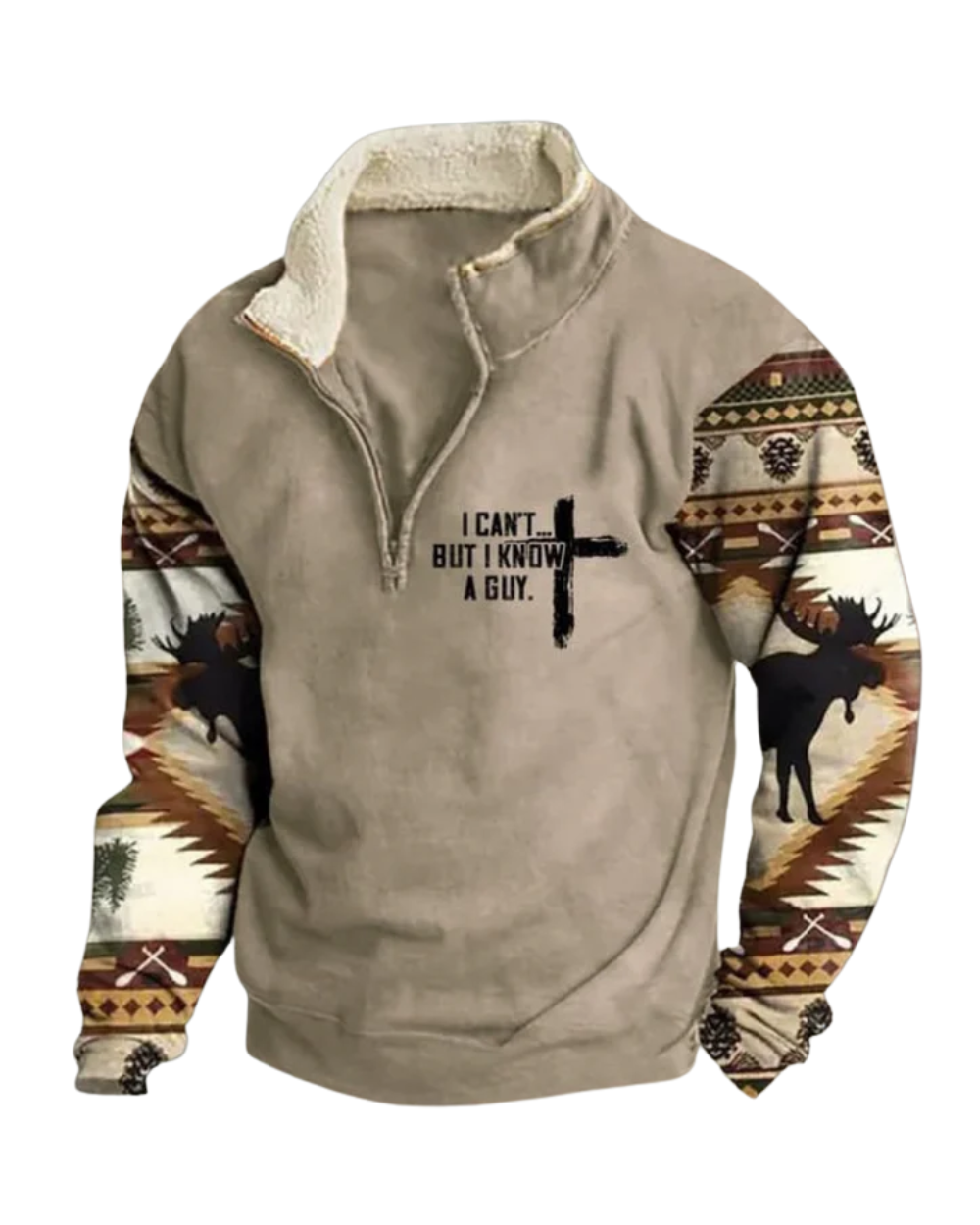 Vintage Pullover mit Reißverschluss