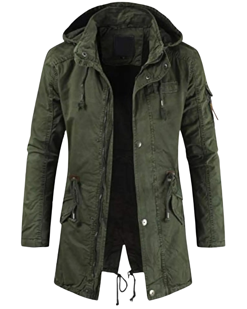 Lange Cargo-Parka-Jacke