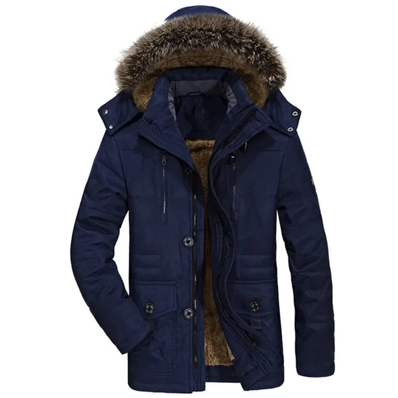 Winterjacke aus Baumwolle mit Kapuze