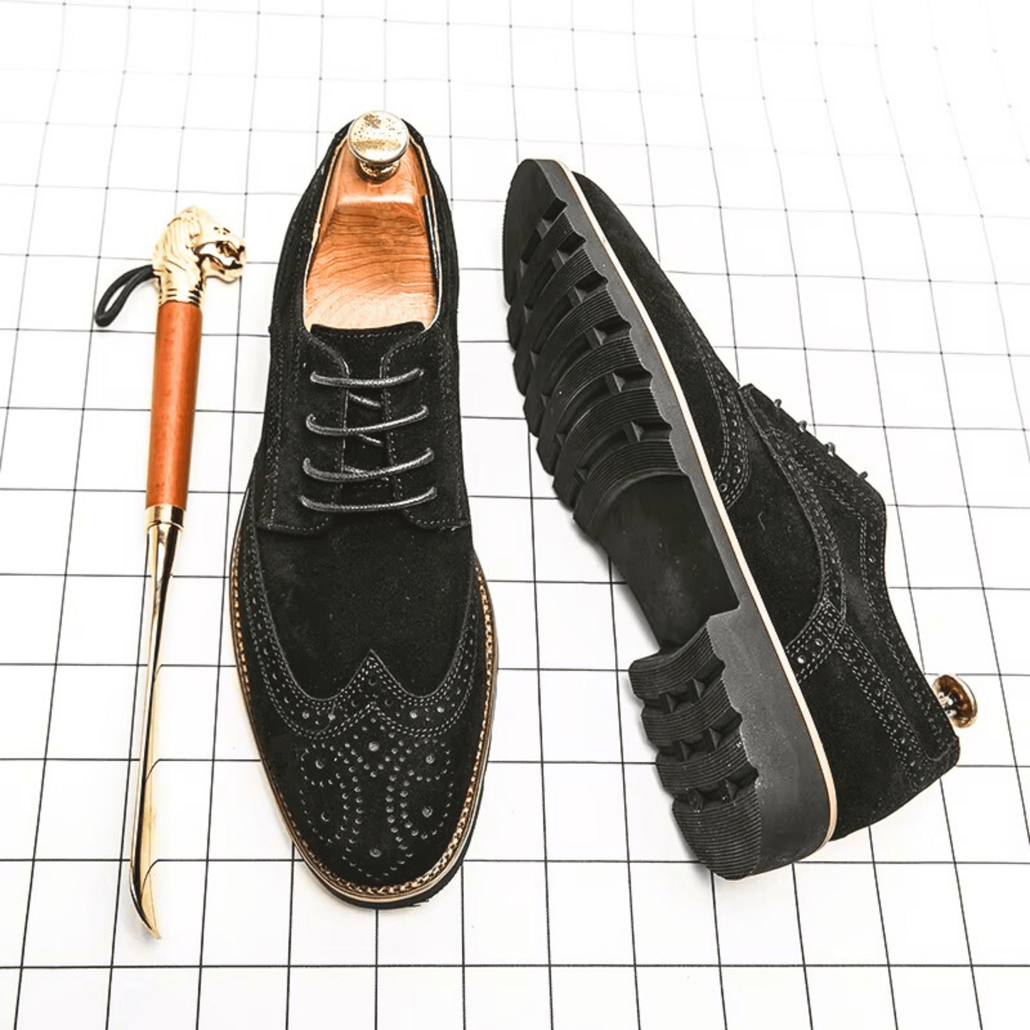 Wildleder-Oxford-Schuhe