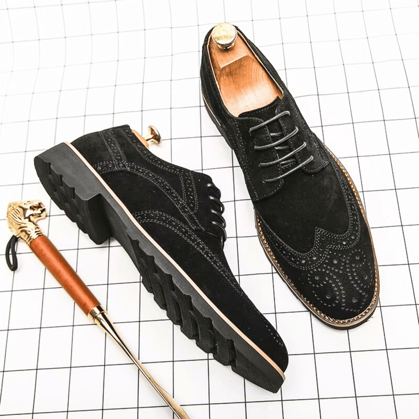 Wildleder-Oxford-Schuhe