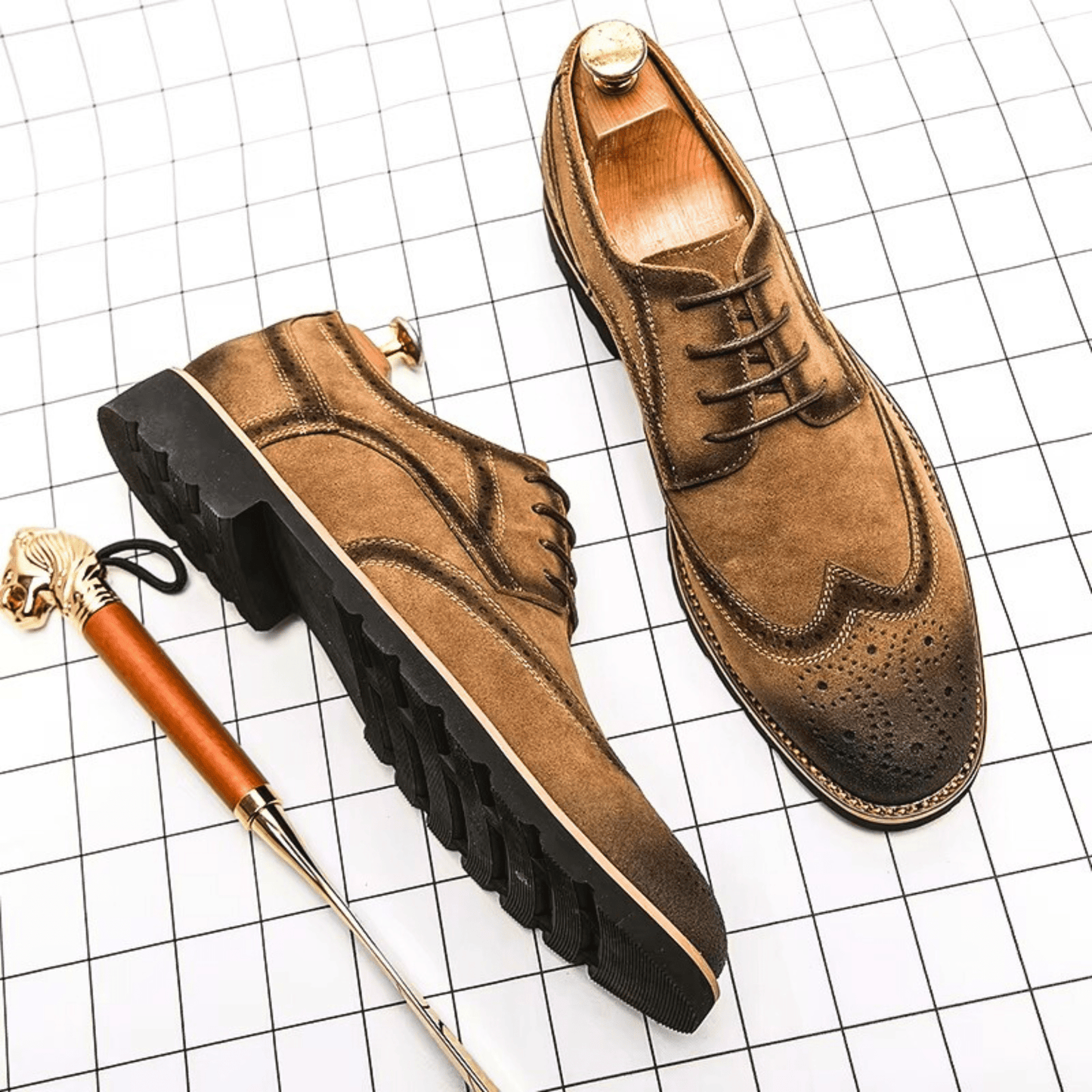 Wildleder-Oxford-Schuhe