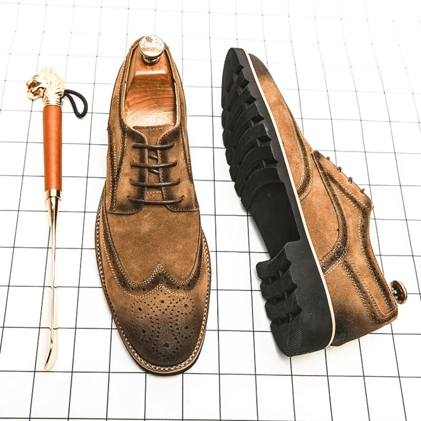 Wildleder-Oxford-Schuhe