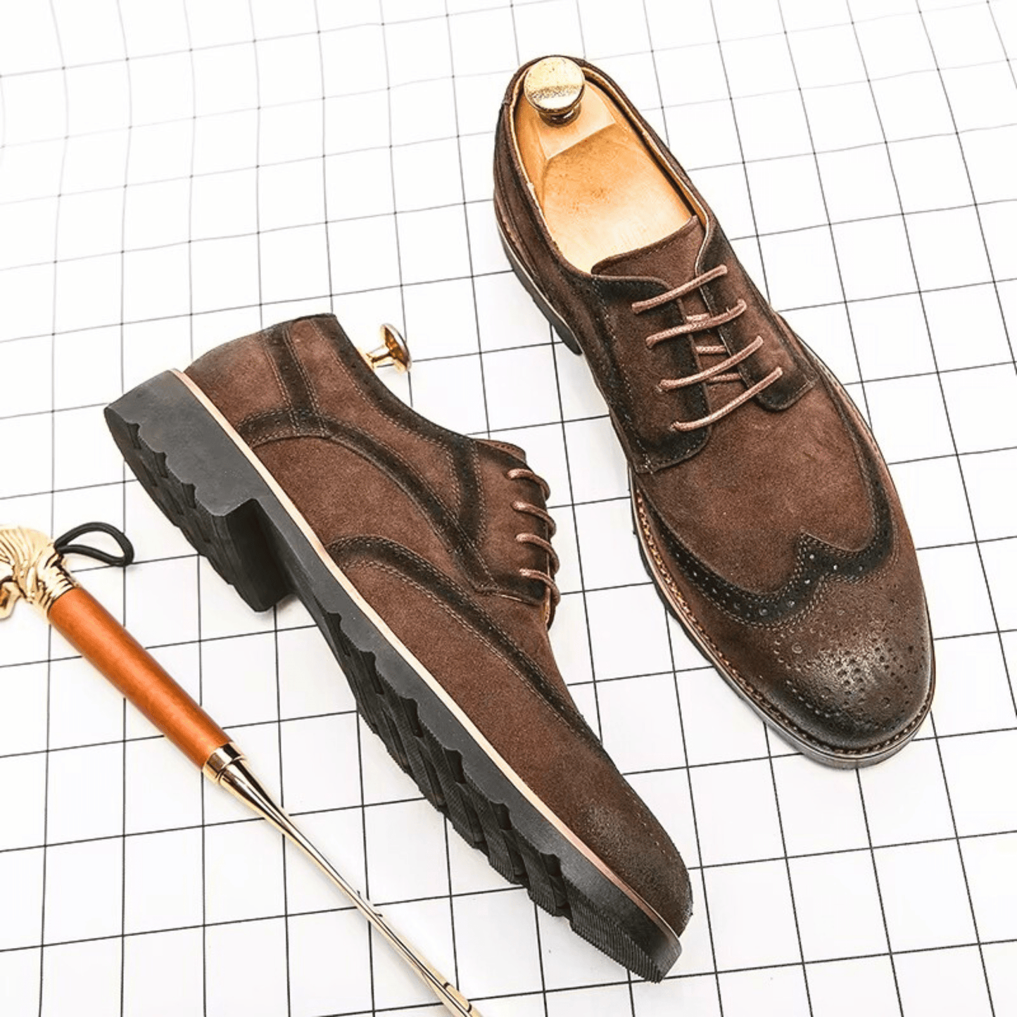 Wildleder-Oxford-Schuhe