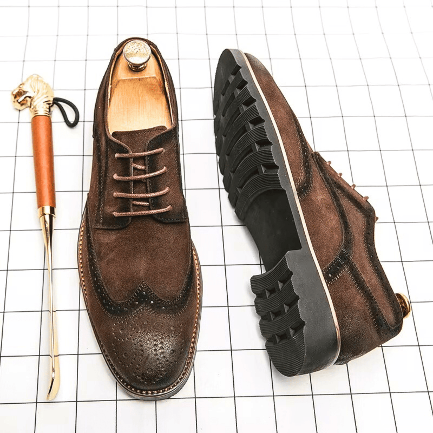 Wildleder-Oxford-Schuhe